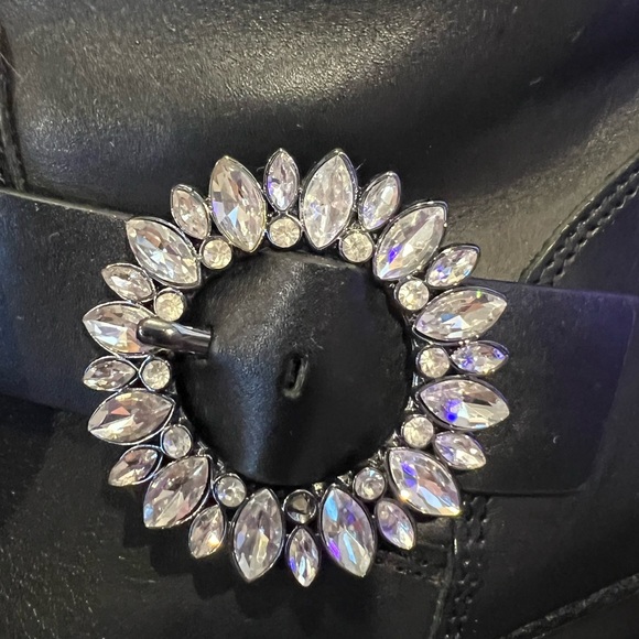 Michael Kors Viola Embellished Leather Moto Boots - Picture 9 of 9